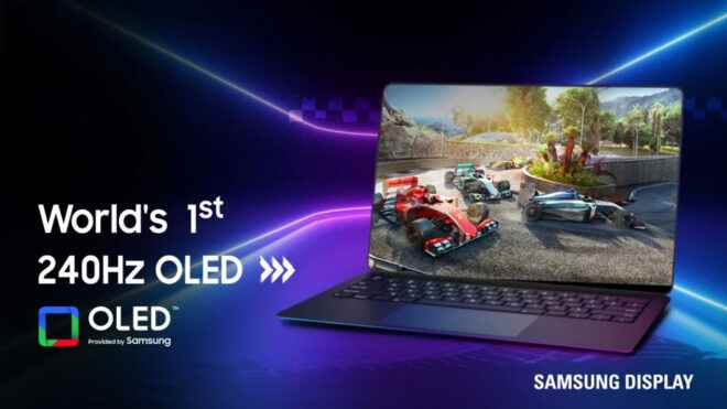 Samsung announces The first 240Hz OLED display for laptops