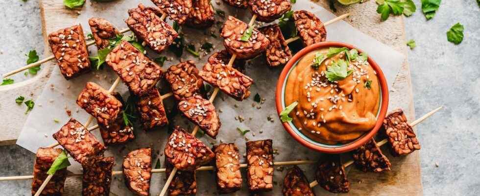 Tempeh a vegetable alternative to fish and shellfish