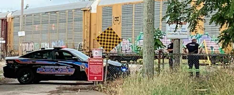 Adult female pedestrian killed in train crash Chatham Kent police report