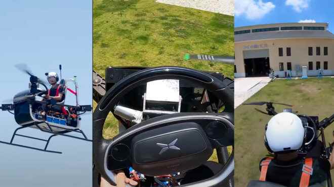 Aircraft prototype controlled by automobile steering wheel Video