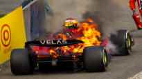 Carlos Sainz got stuck in the middle of the flames