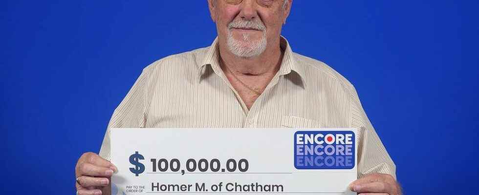 Chatham retiree wins 100000 lottery prize