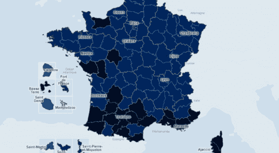 Covid map France world incidence by department