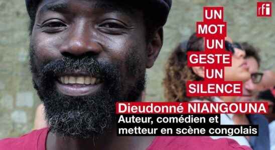 Dieudonne Niangouna in a word a gesture and a silence
