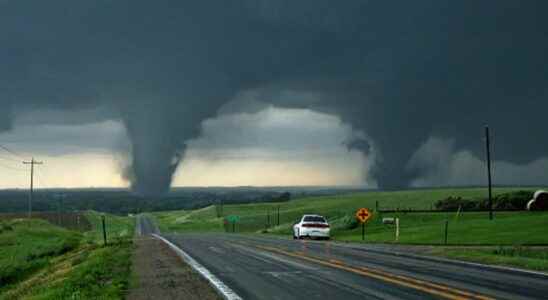 Extraordinary weather phenomenon the double tornado
