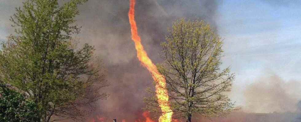 Extraordinary weather phenomenon the fire tornado