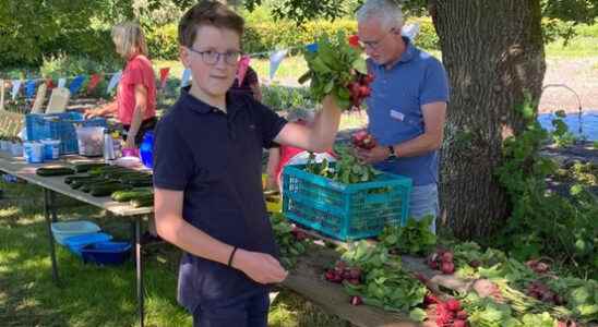 Families collect first harvest at their own organic farm in