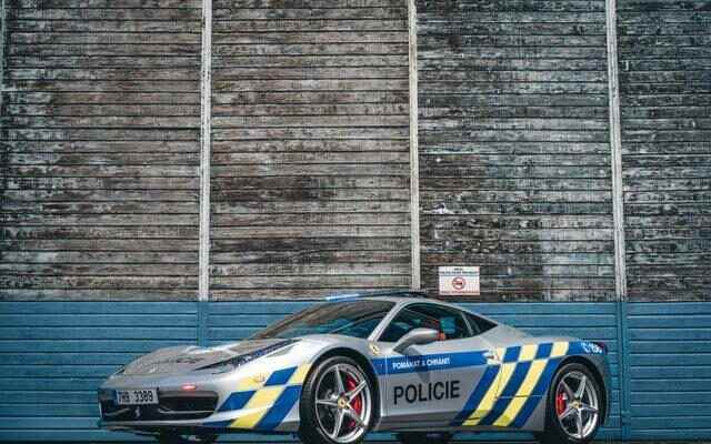 Ferrari police car taken from criminals in Czechia