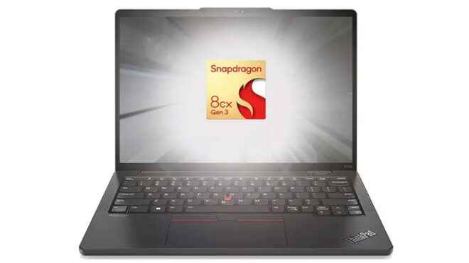 First model with Snapdragon 8cx Gen 3 processor Lenovo ThinkPad