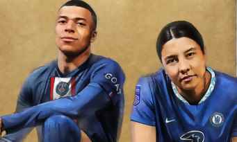 Kylian Mbappe and Sam Kerr on the cover of the