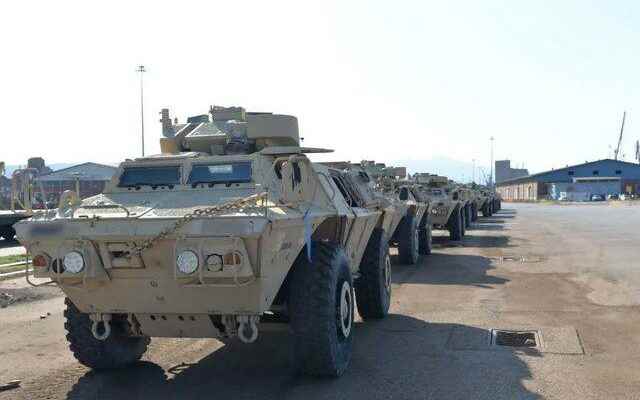 New armored vehicles from the USA to Greece The photos