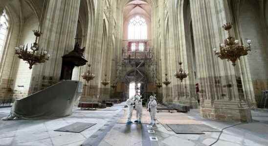 Two years after the fire in Nantes Cathedral decontamination is