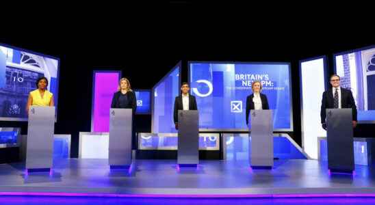 first TV debate between the five candidates for the post