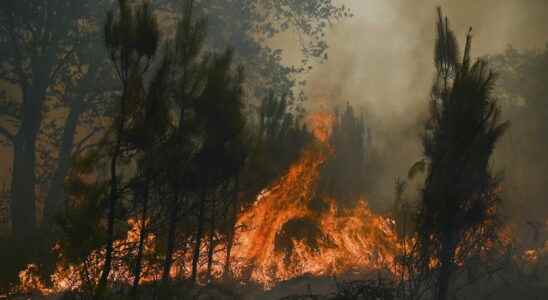 the fire advances in Brasparts map and images