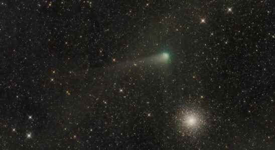 A giant comet passes through the constellation Scorpius this summer