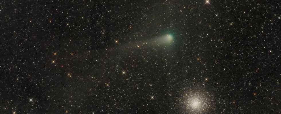 A giant comet passes through the constellation Scorpius this summer