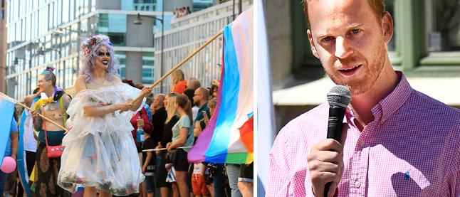 AFS is holding an election campaign next to Stockholm Pride