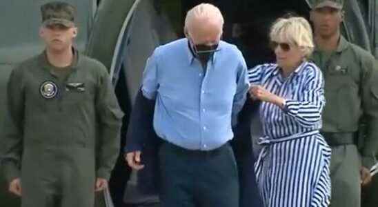 Biden couldnt wear his jacket this time his wife rushed