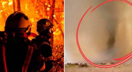 Fire tornado in France threatened firefighters at forest fire