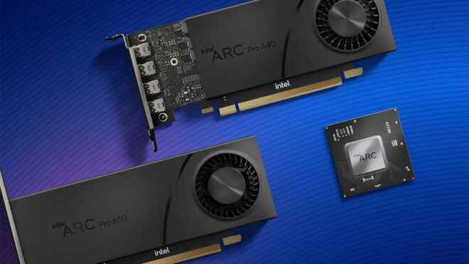 Intel Arc Pro series first graphics card models introduced