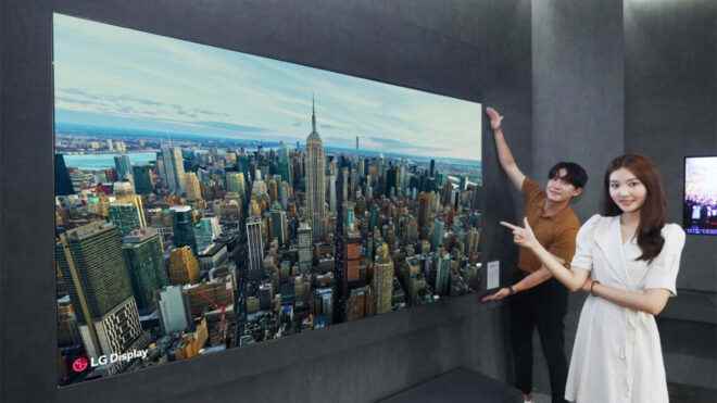 LG introduces full 97 inch OLED panel that produces sound with