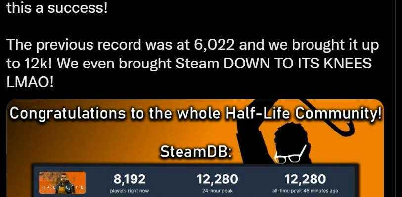 Players break Half Life world record together