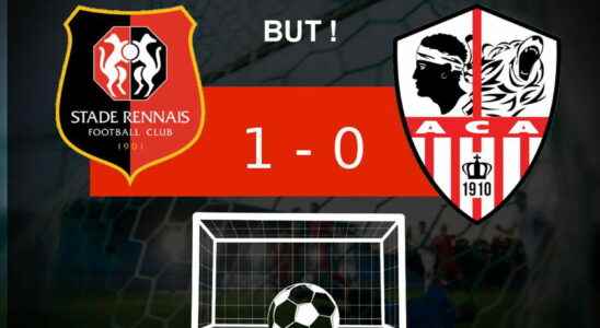 Rennes AC Ajaccio Stade Rennais takes the lead