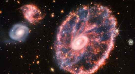 The James Webb Telescope has captured the Cartwheel Galaxy 500