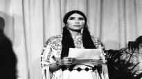 The audience booed young Sacheen Littlefeather from the stage at