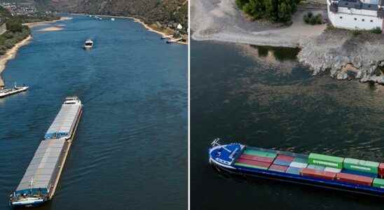 The drought in the Rhine can stop important transport