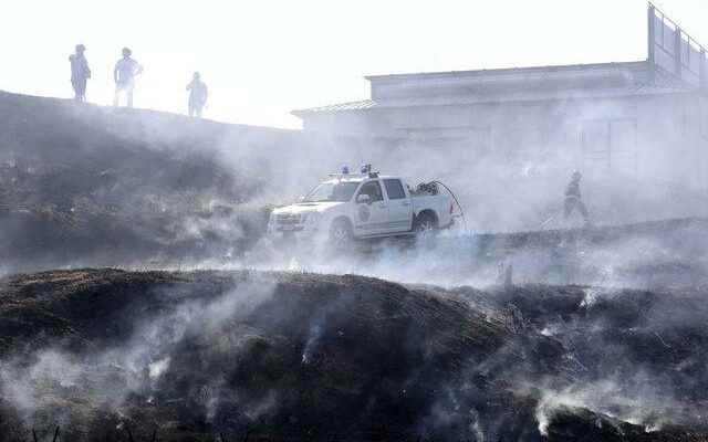 The world famous movie studio Cinecitta burned down Smoke was seen