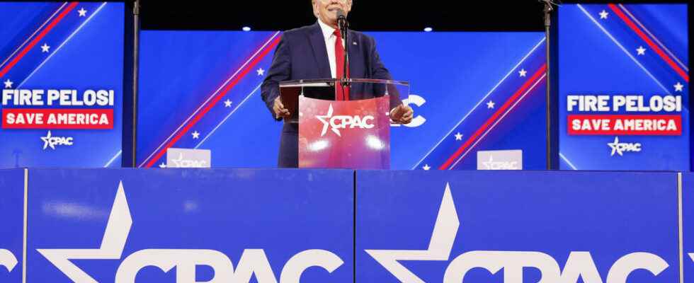 Trumps flurry of speech against Biden at the CPAC Conservative