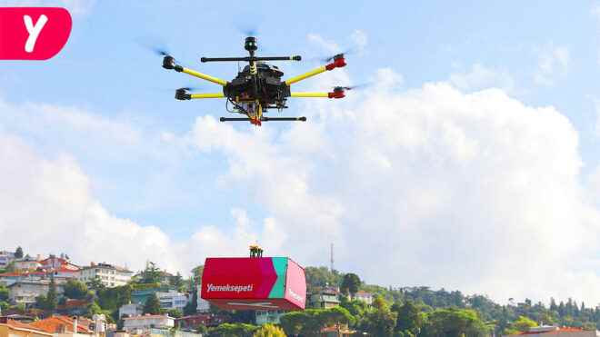 Yemeksepeti delivered with drone this time