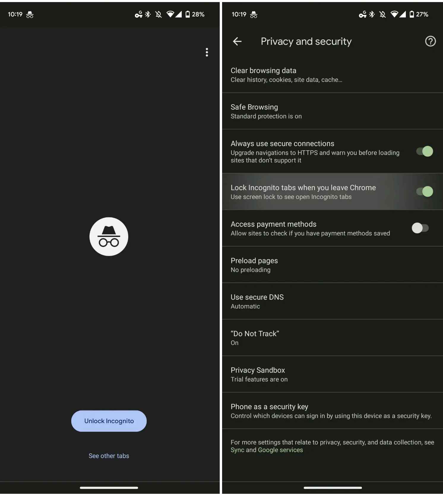 1663363130 469 Chrome for Android brings fingerprint protection for incognito tabs