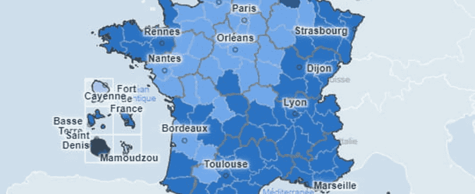 Covid map September France incidence world