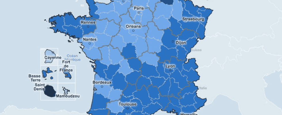 Covid map incidence by department France World