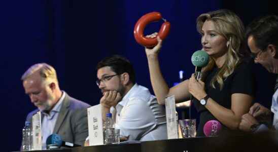 Ebba Busch brought out a sausage in Sveriges Radios debate