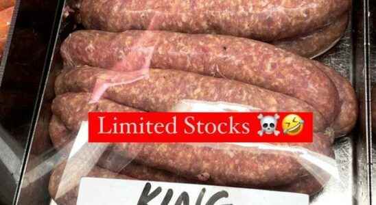 King Charles sausages which a butcher started to sell in