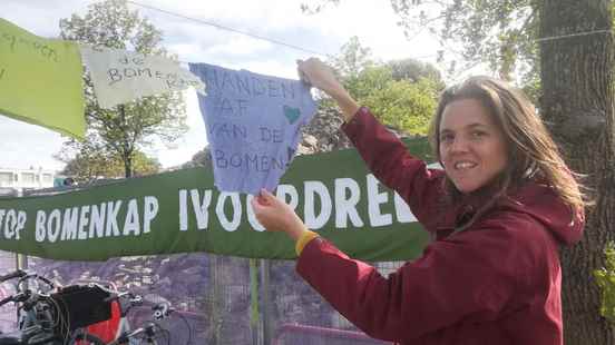 Protest in Overvecht against felling trees municipality wants green to