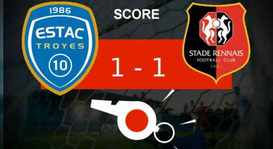 Troyes Rennes a draw and then goes the summary