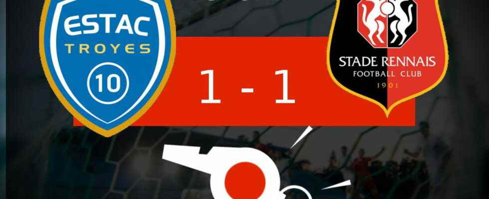 Troyes Rennes a draw and then goes the summary