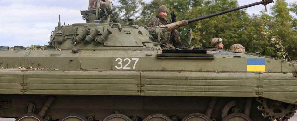 the Ukrainian army retakes Balaklia in its counter offensive in the