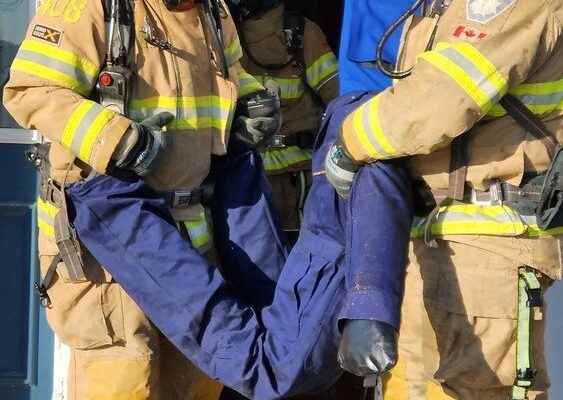 Brant firefighters use thermal mannequin for training