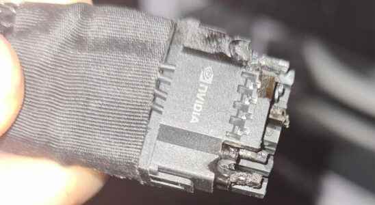 Burned 16 Pin adapter used in two Nvidia RTX 4090 graphics