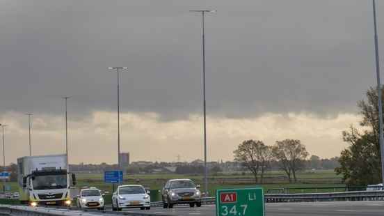 Lighting along A1 near Baarn has been on day and