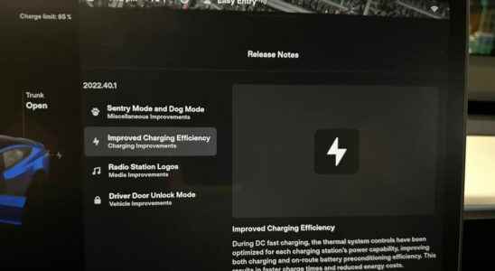 Teslas new software update improves charging efficiency