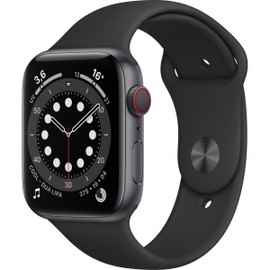 Apple Watch Series 6 (GPS + Cellular) - 44 mm gray aluminum case with black sport band