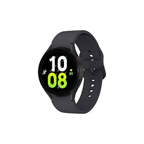 Samsung Galaxy Watch5 Smart Watch, Health Tracker, Sports Watch, Long Battery Life, Bluetooth, 44mm, Graphite, 1 Year Warranty Extension [Exclu Amazon] – FR version