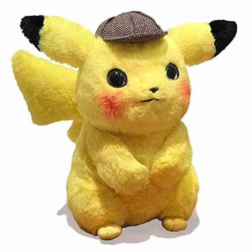 YANI Pikachu Plush Toy, Pokemon Detective Pikachu, Cute Anime Stuffed Doll, Gift Toy for Children, Pikachu Japan Movie Cartoon Anime Game Toy 28cm