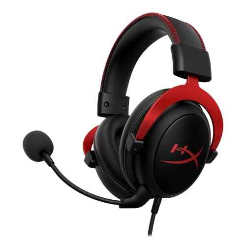 HyperX KHX-HSCP-RD Cloud II - Gaming Headset with Mic for PC/PS4/Mac, Red